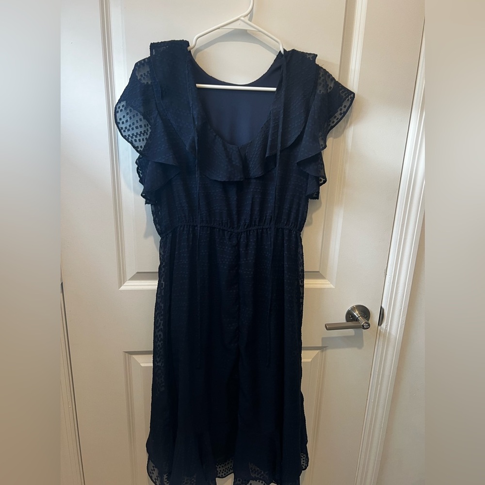 Calvin Klein midi dark blue dress